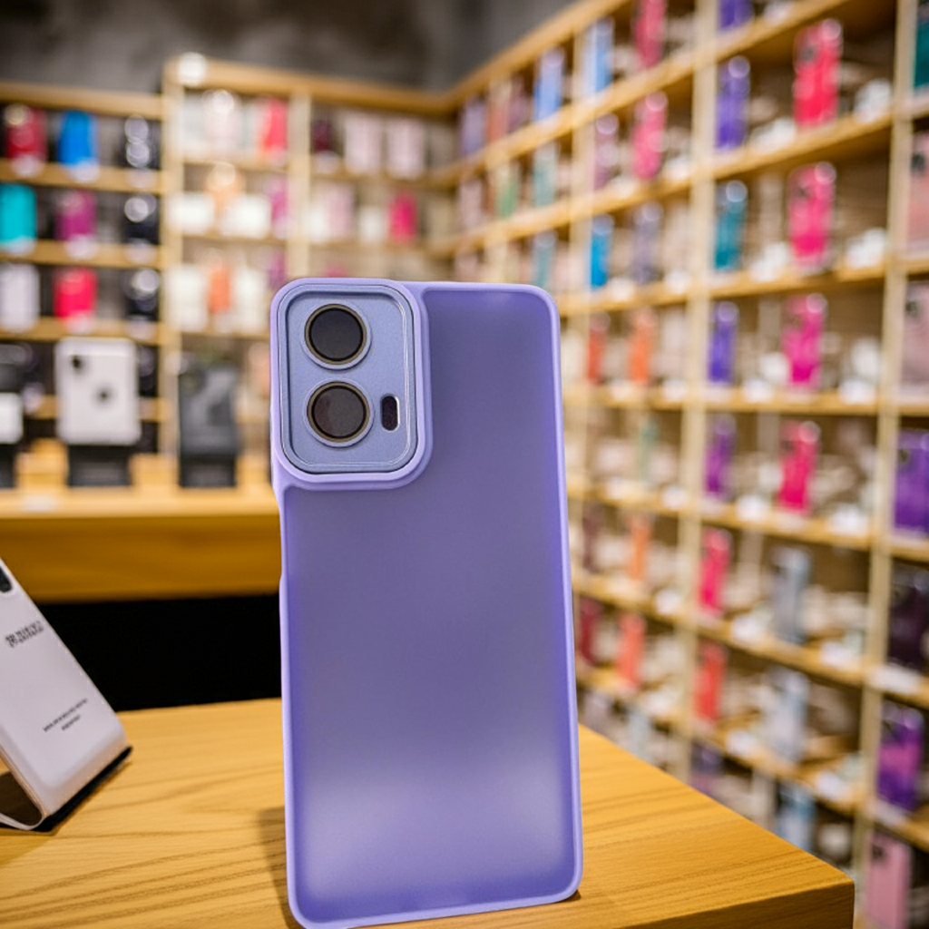 Cover Motorola G04 G24 E14 semitrasparente colorata lilla - MOKO