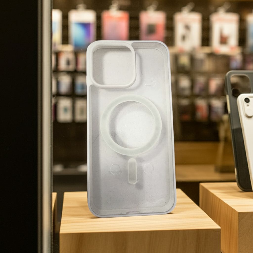 Cover Trasparente iPhone 15 Pro Max Bianco - Elegante e Sottile con MagSafe - MOKO