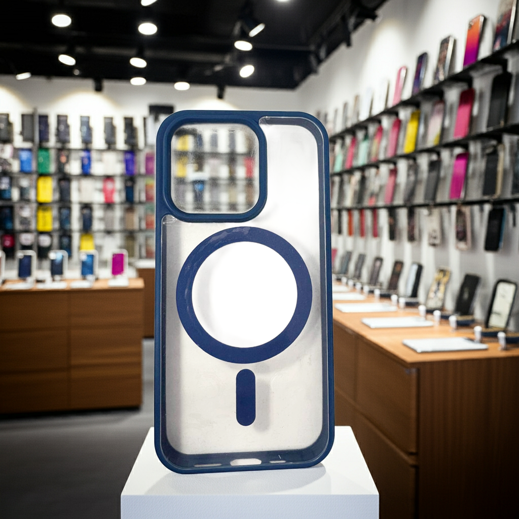 Cover trasparente per iPhone 15 Pro MagSafe - Blu - MOKO