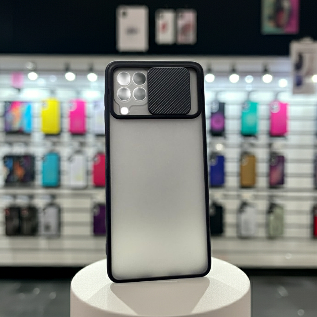 Cover Galaxy A22 4G NERO Semitrasparente - Elegante Protezione per Samsung Galaxy A22 4G - MOKO