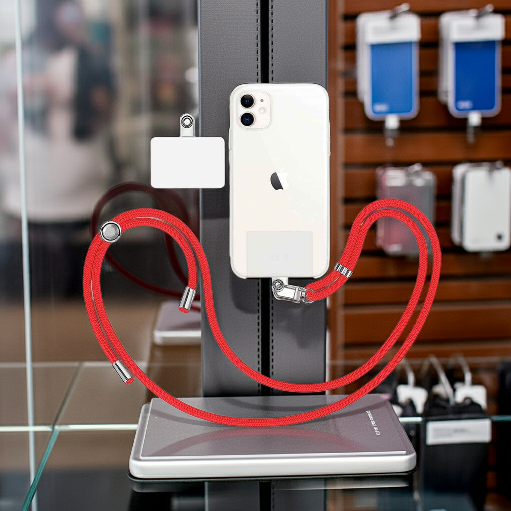 Cordino Smartphone Rosso con Linguetta Stretta - MOKO