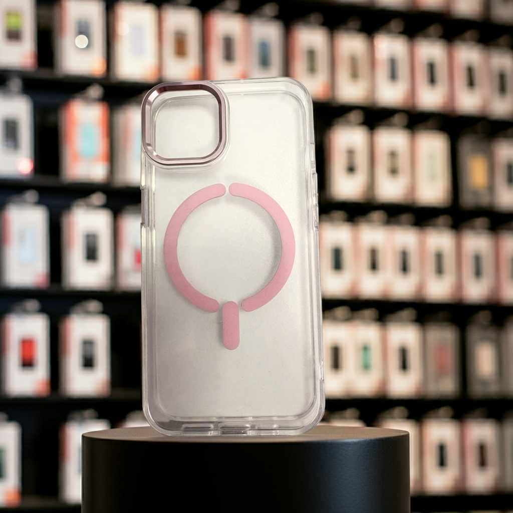 Cover trasparente magsafe Iphone 13 e 14- rosa - MOKO