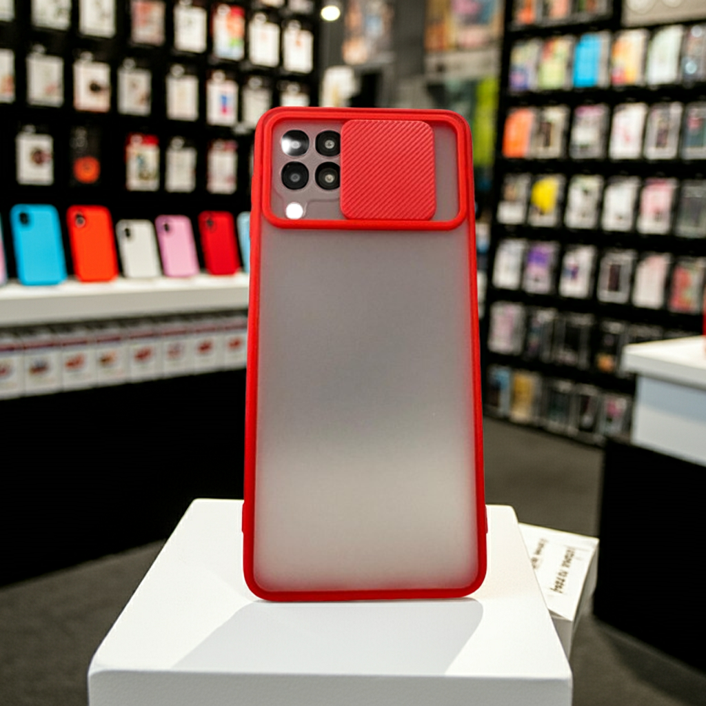 Cover semitrasparente Galaxy A22 4G rossa - MOKO