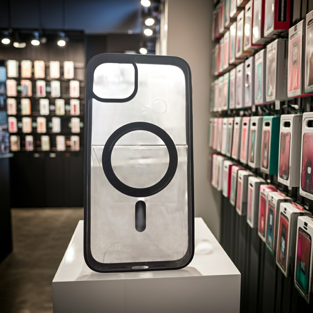 Cover trasparente magsafe Iphone 15 Plus-  nero - MOKO