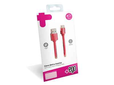 Cavo Dati USB Micro USB Rosso 1 mt Soft Touch per Ricarica e Trasferimento Dati - MOKO