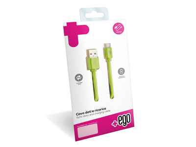 Cavo dati USB A Lightning Verde Soft Touch 1 mt. per ricarica rapida e trasferimento dati - MOKO