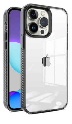 Cover rigida trasparente Iphone 16 Pro max- nero - MOKO