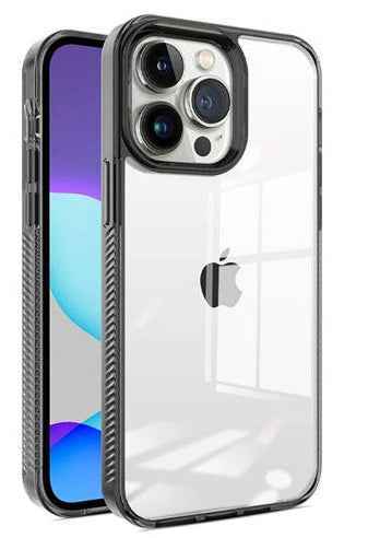 Cover rigida trasparente Iphone 16 Pro- nero - MOKO