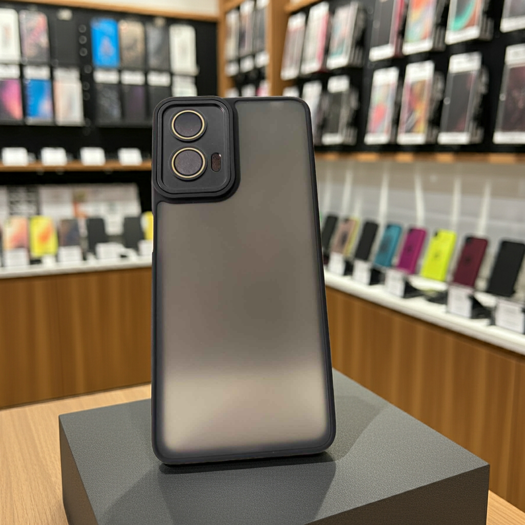 Cover Motorola G04 G24 E14 Nero - Cover Colorata Semitrasparente per Protezione Smartphone - MOKO