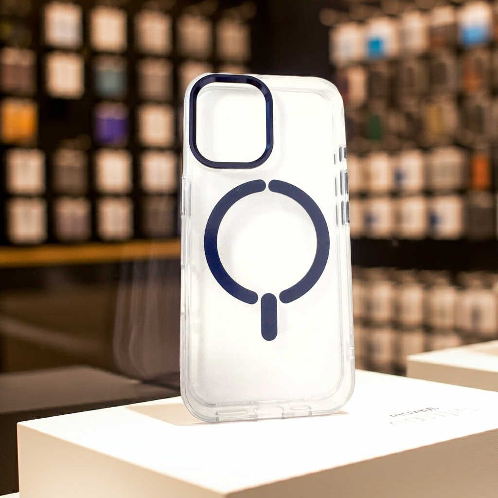 Cover trasparente iPhone 16 Pro MagSafe blu - MOKO