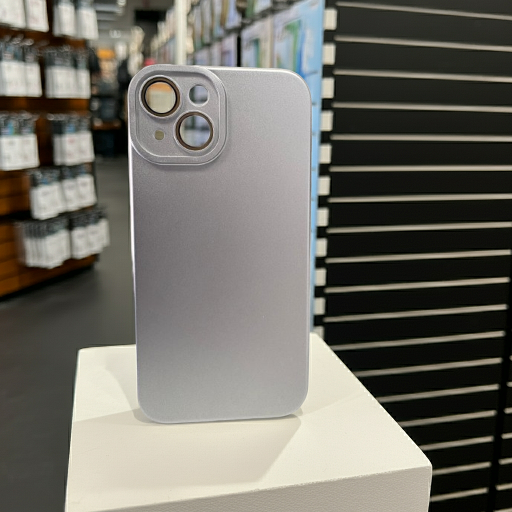 Cover colorata Iphone 15 argento - MOKO