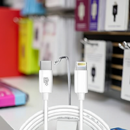Cavo USB Lightning MFI Certificato per Ricarica e Trasferimento Dati - Bianco, Alta Qualità - MOKO