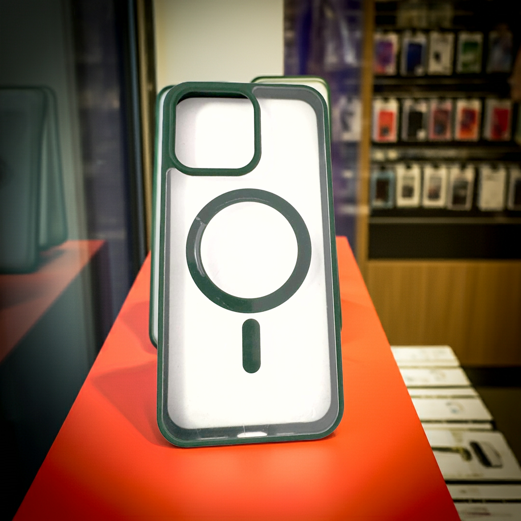 Cover trasparente iPhone 15 Pro Max MagSafe - Verde - MOKO