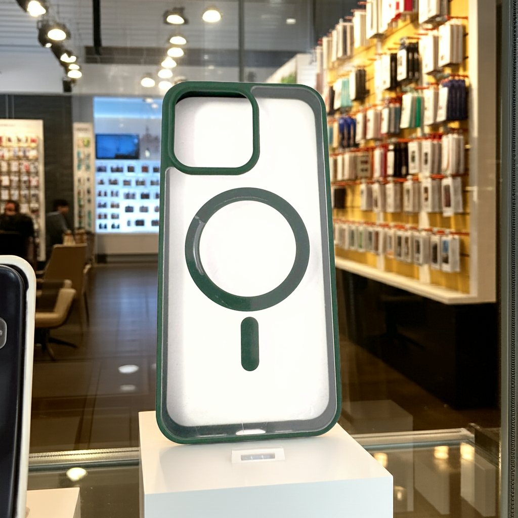 Cover trasparente iPhone 15 Pro Max MagSafe - Verde - MOKO