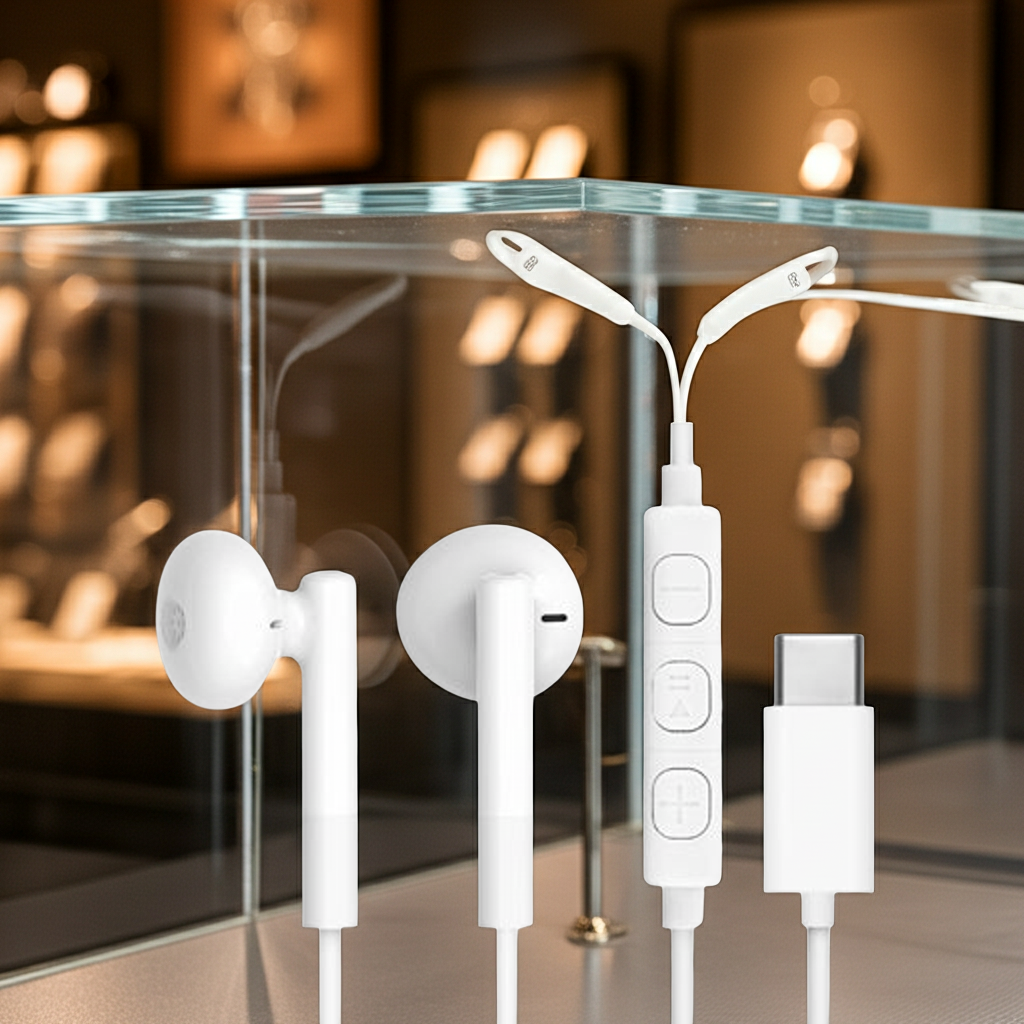 Auricolari stereo bianco