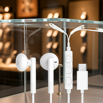 Auricolari stereo bianco