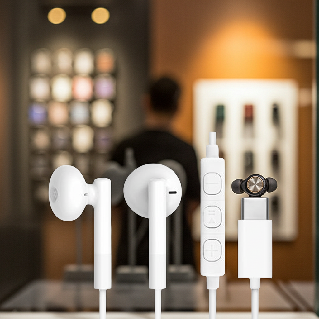 Auricolari stereo bianco