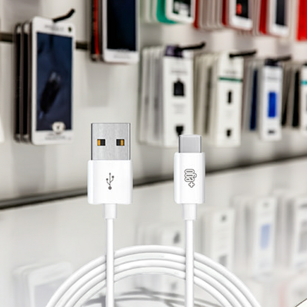 Cavo USB Type C 1 metro bianco per ricarica rapide - MOKO