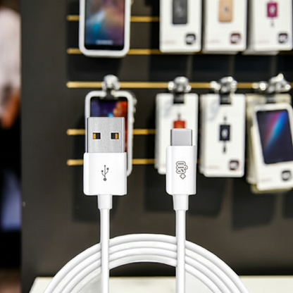Cavo USB Type C 1 metro bianco per ricarica rapide - MOKO