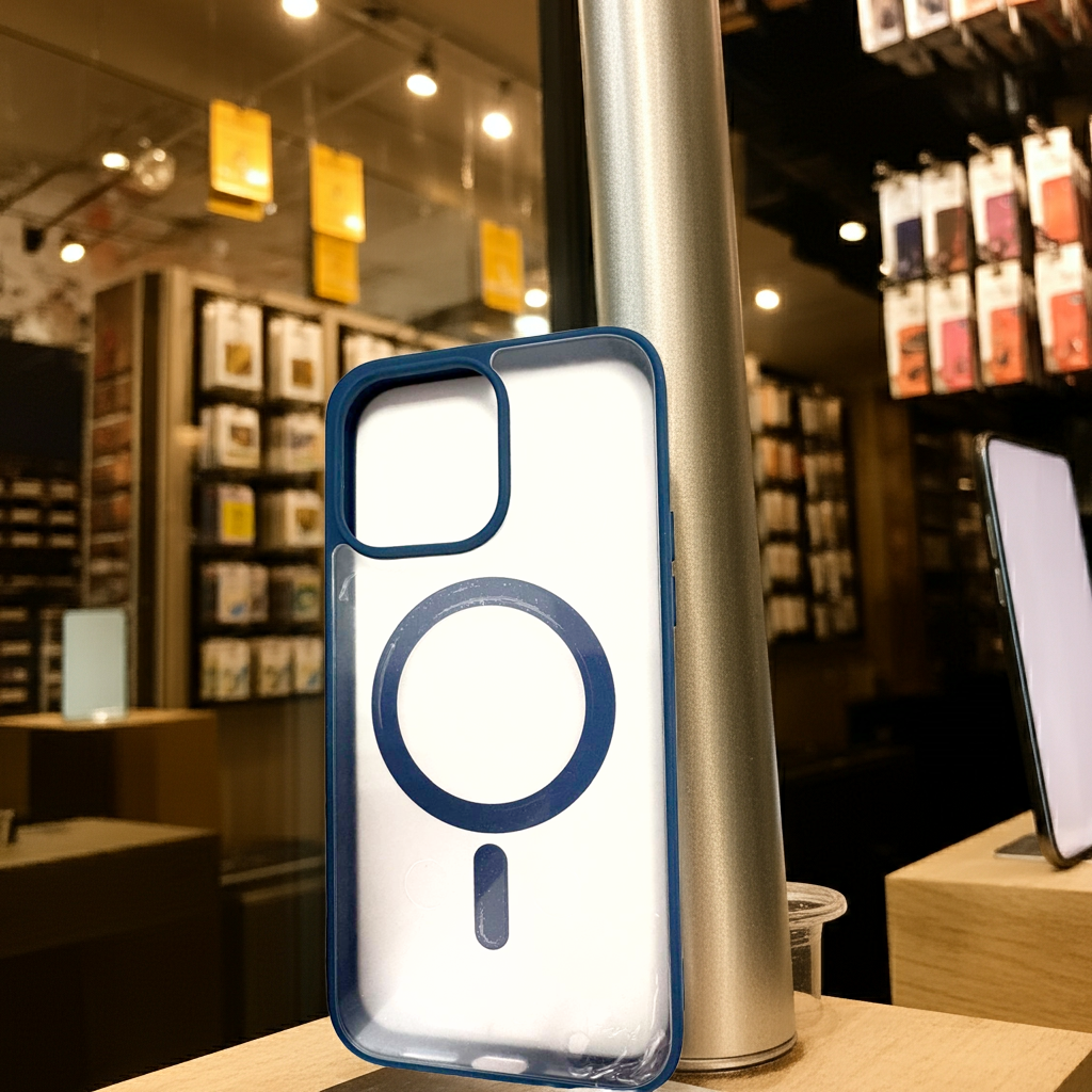 Cover trasparente iPhone 14 Pro Max MagSafe - Blu - MOKO