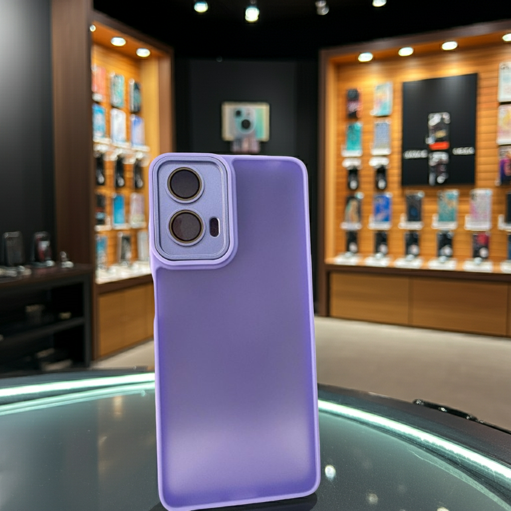 Cover Motorola G04 G24 E14 semitrasparente colorata lilla - MOKO