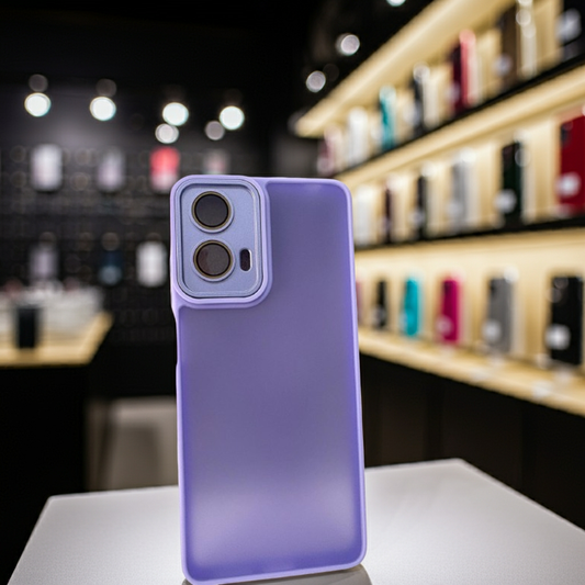 Cover Motorola G04 G24 E14 semitrasparente colorata lilla - MOKO