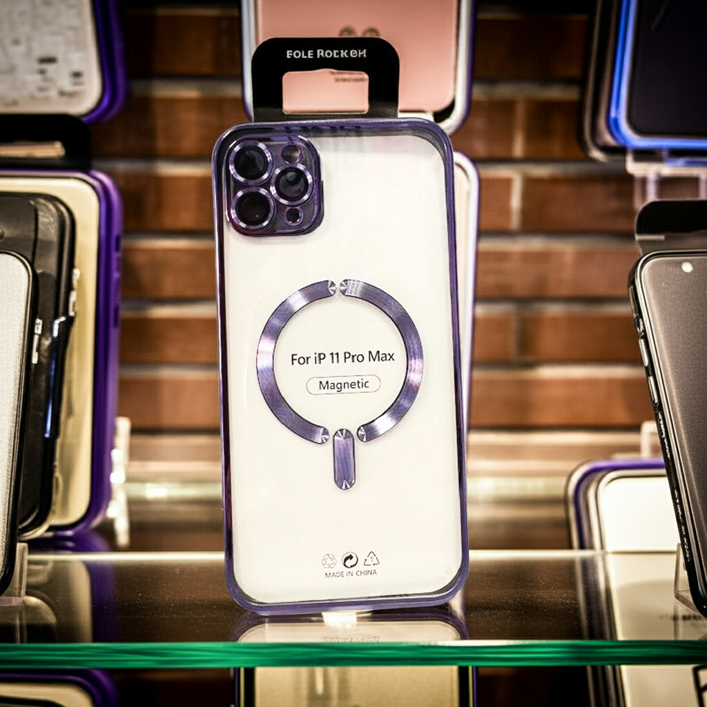 Cover trasparente iPhone 11 Pro Max MagSafe - Viola - MOKO