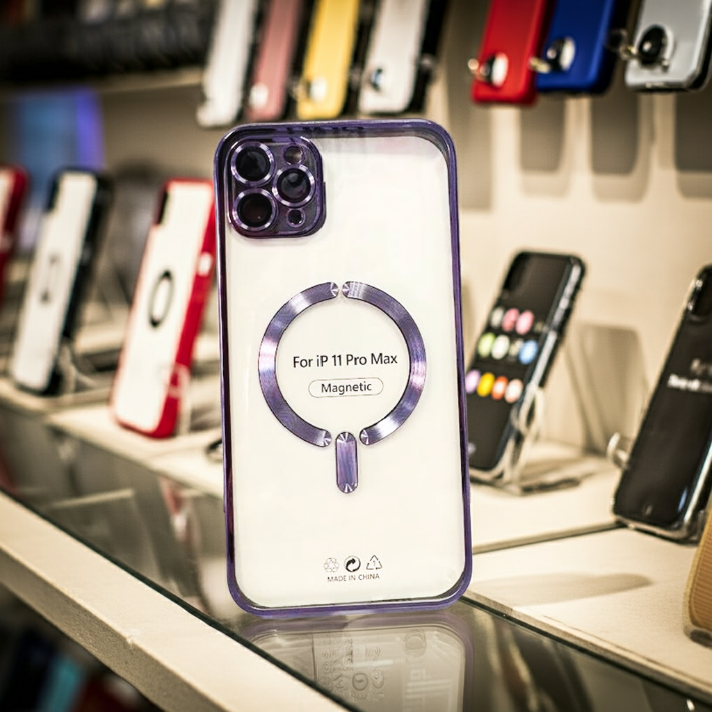 Cover trasparente iPhone 11 Pro Max MagSafe - Viola - MOKO