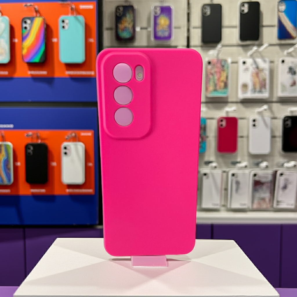 Cover Oppo Reno 12 5G colorata rosa fluo - MOKO