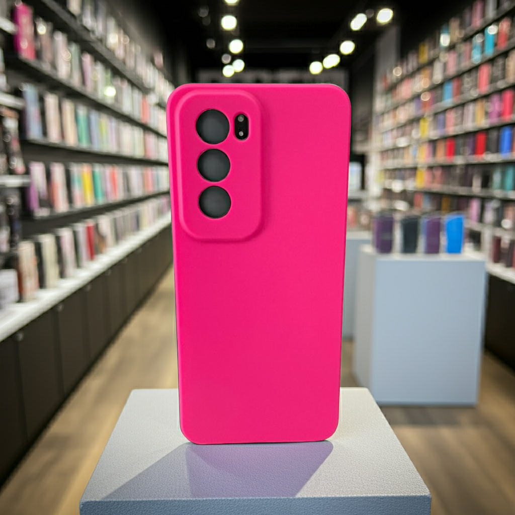 Cover Oppo Reno 12 5G colorata rosa fluo - MOKO