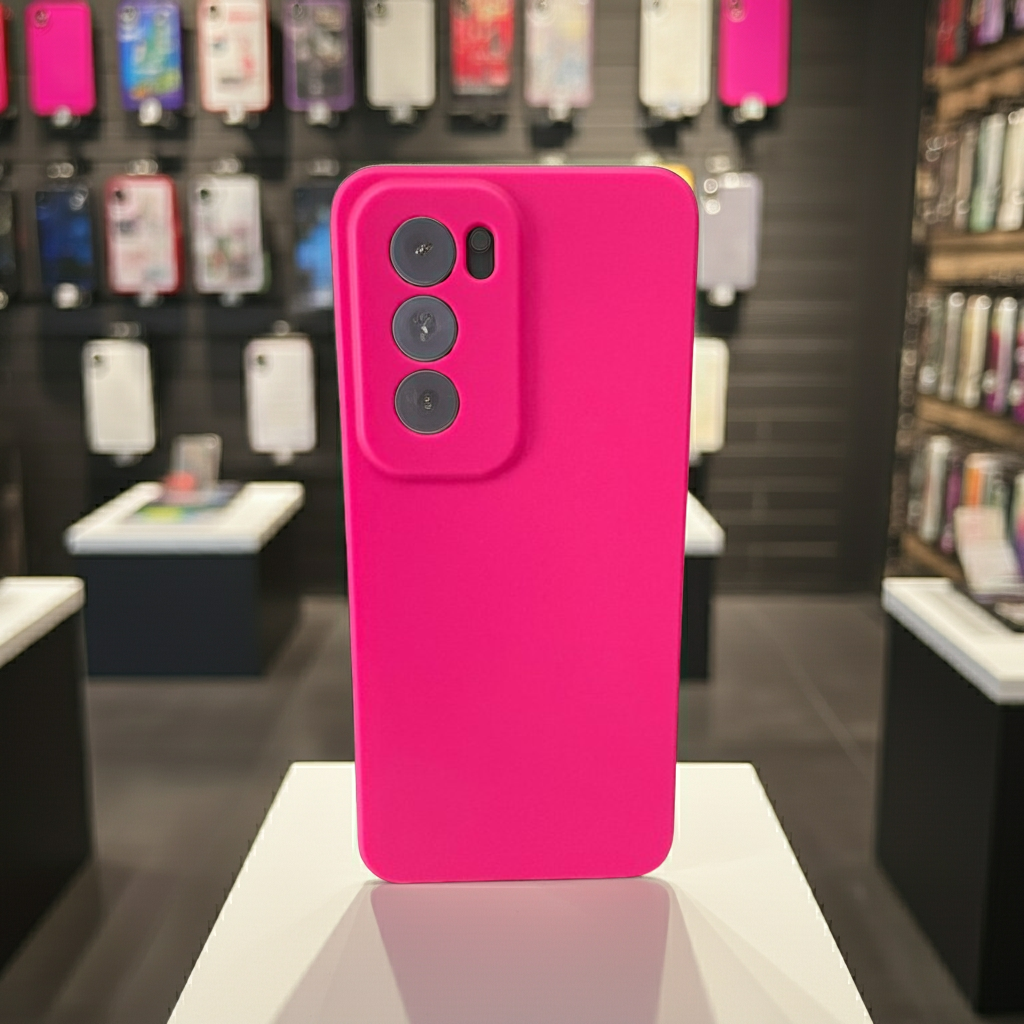 Cover Oppo Reno 12 5G colorata rosa fluo - MOKO
