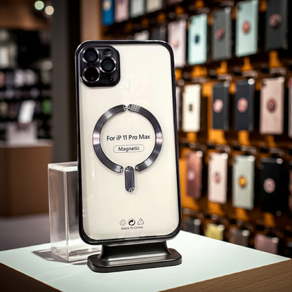 Cover Magsafe iPhone 11 Pro Max Trasparente Nero - MOKO