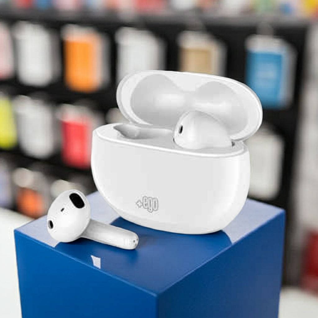 Auricolari wireless bianco di alta qualità per un suono potente - MOKO