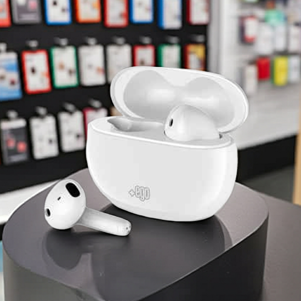 Auricolari wireless bianco di alta qualità per un suono potente - MOKO
