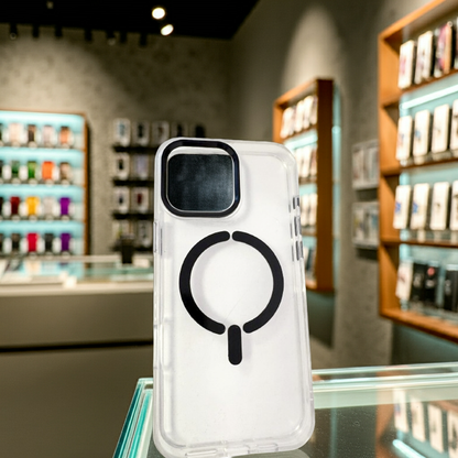 Cover trasparente iPhone 16 Pro Max MagSafe nera - MOKO