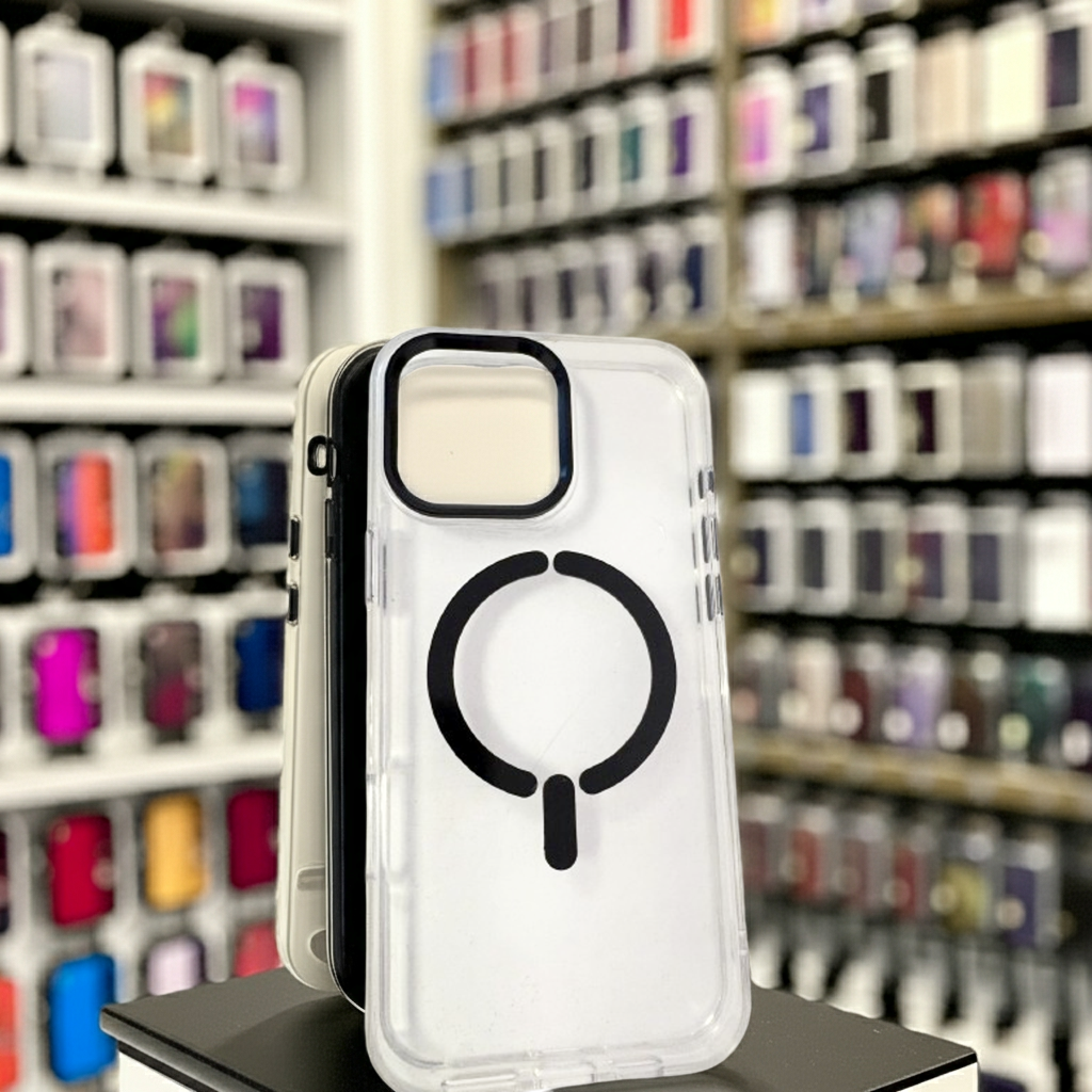 Cover trasparente iPhone 16 Pro Max MagSafe nera - MOKO