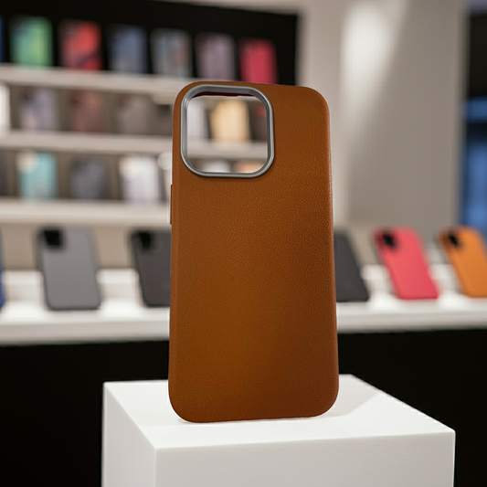 Cover colorata per iPhone 15 Pro - Marrone Elegante e Protettiva - MOKO