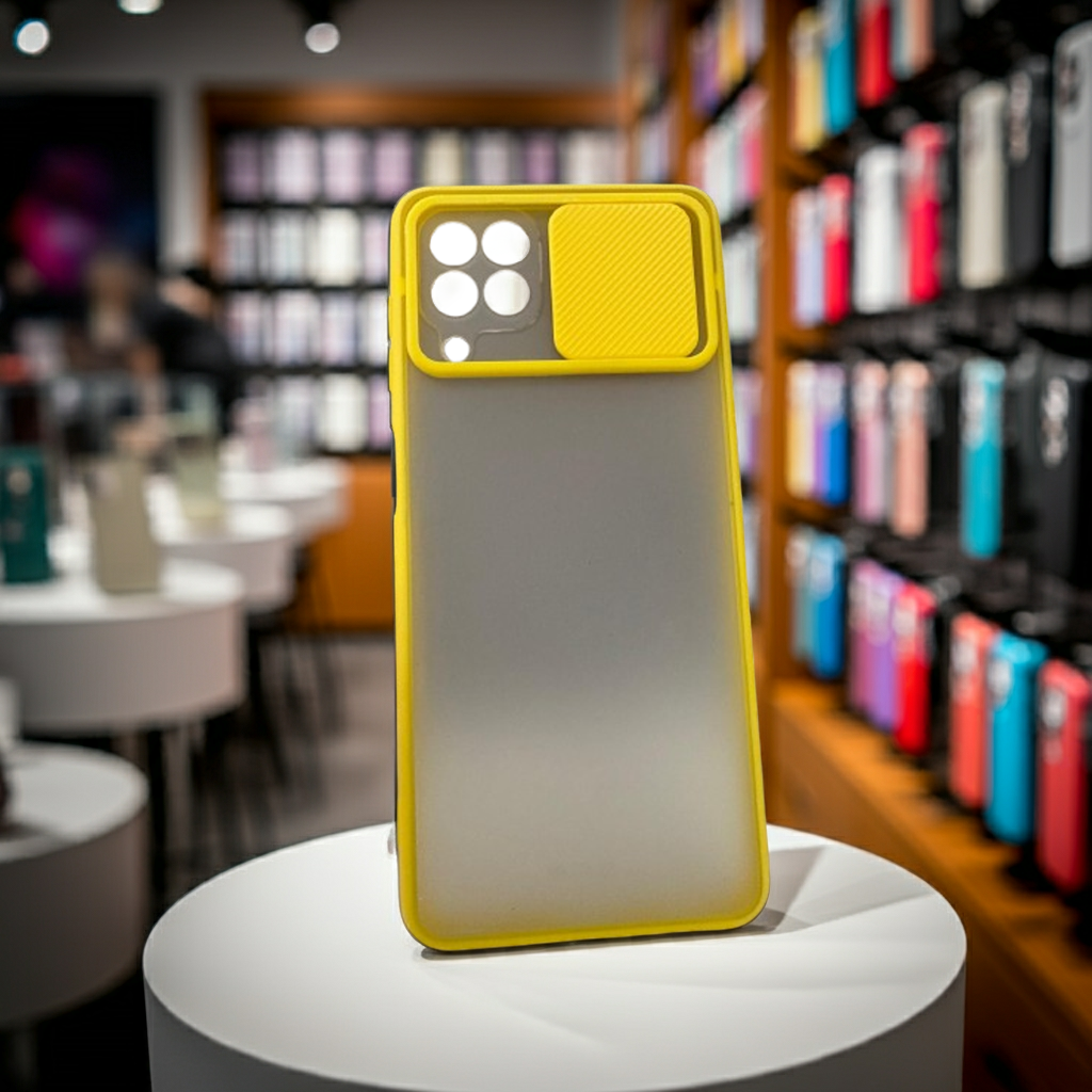 Cover semitrasparente Samsung Galaxy A22 4G - giallo - MOKO