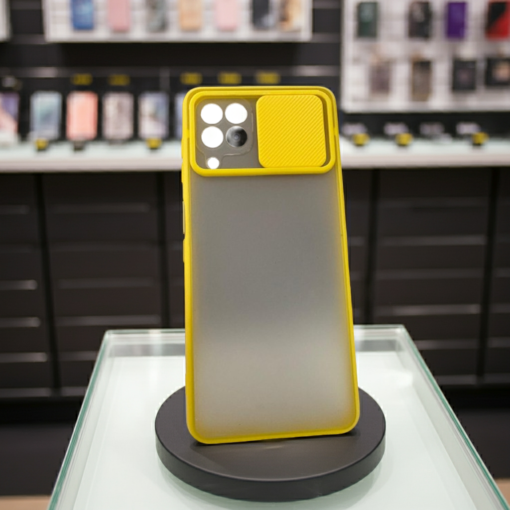 Cover semitrasparente Samsung Galaxy A22 4G - giallo - MOKO