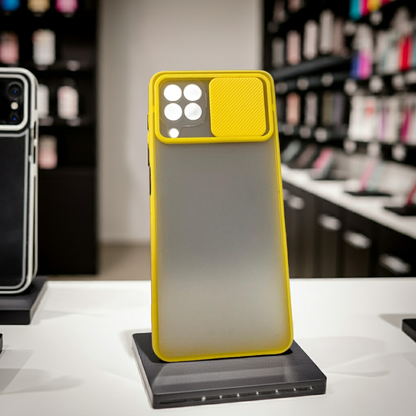 Cover semitrasparente Samsung Galaxy A22 4G - giallo - MOKO