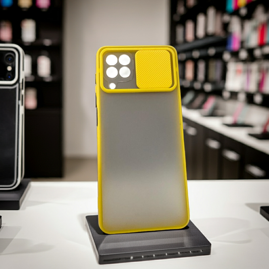 Cover semitrasparente Samsung Galaxy A22 4G - giallo - MOKO