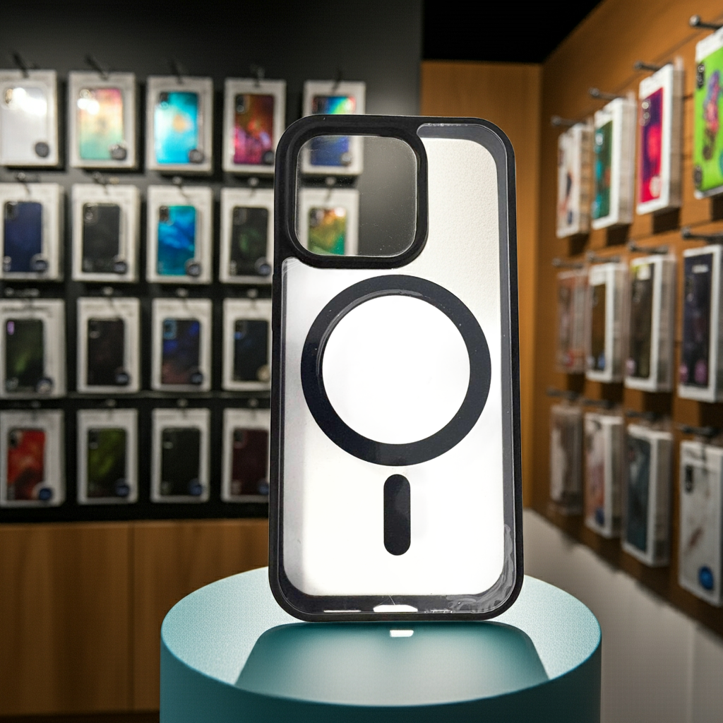 Cover trasparente magsafe Iphone 15 Pro-  nero - MOKO