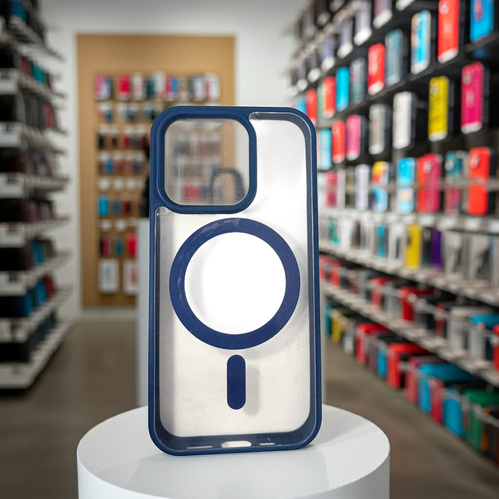 Cover trasparente per iPhone 15 Pro MagSafe - Blu - MOKO