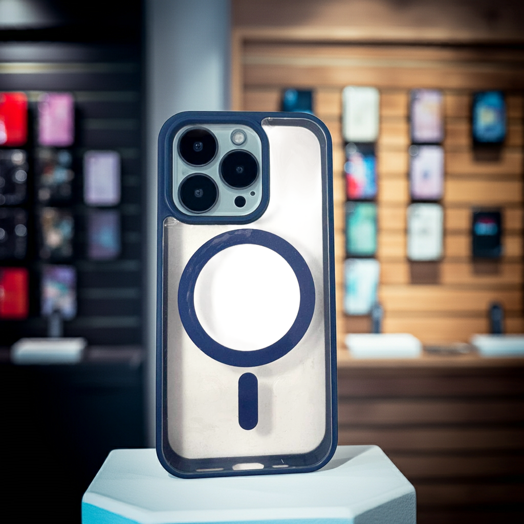 Cover trasparente per iPhone 15 Pro MagSafe - Blu - MOKO