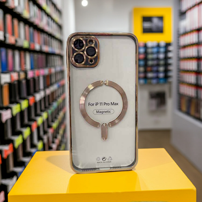 Cover Magsafe iPhone 11 Pro Max Trasparente - Oro - MOKO