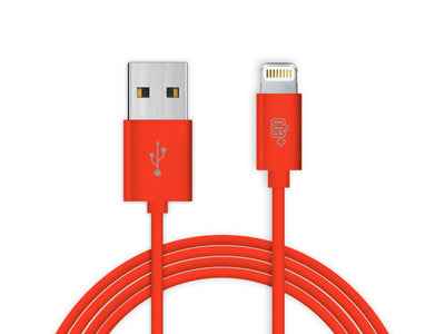 Cavo Dati Ricarica USB Lightning Rosso 1 mt. Soft Touch - MOKO