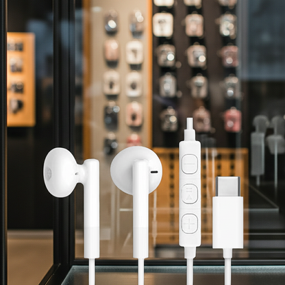 Auricolari stereo bianco