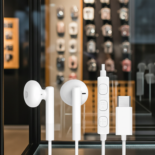 Auricolari stereo bianco