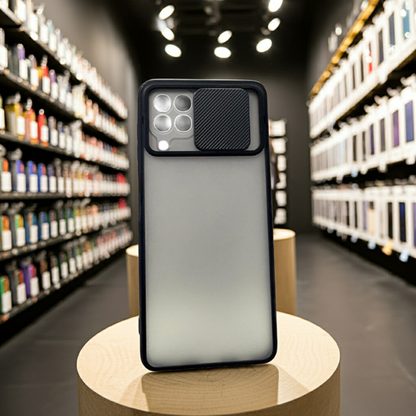 Cover Galaxy A22 4G NERO Semitrasparente - Elegante Protezione per Samsung Galaxy A22 4G - MOKO