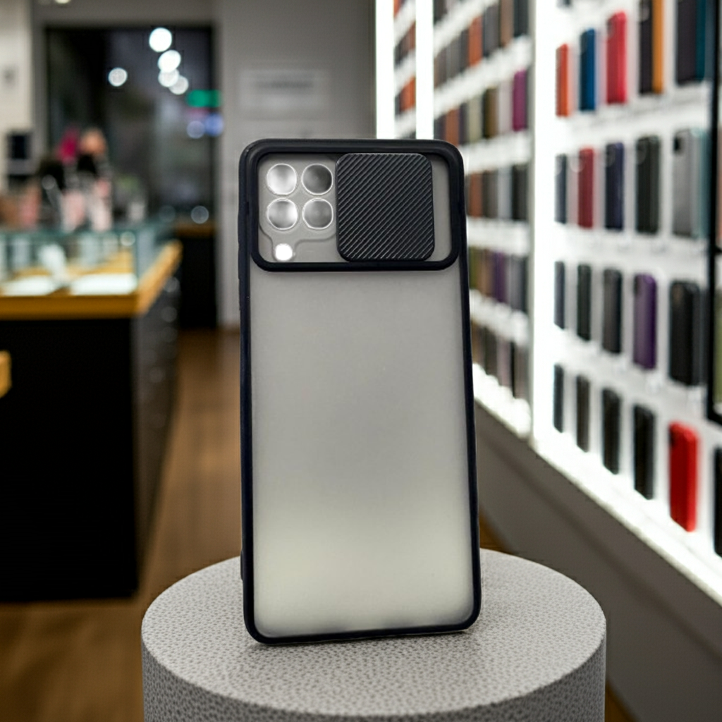 Cover Galaxy A22 4G NERO Semitrasparente - Elegante Protezione per Samsung Galaxy A22 4G - MOKO